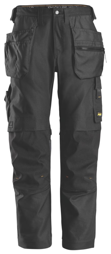 Pantalon de travail en Canvas+ extensible AllroundWork Snickers, noir, taille 42, longueur 81 cm