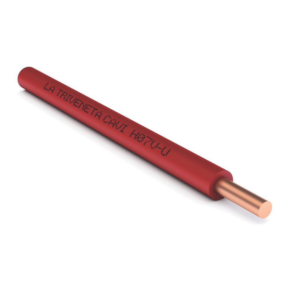 Fil électrique HO7V-U 1x1,5 mm² 100m Rouge