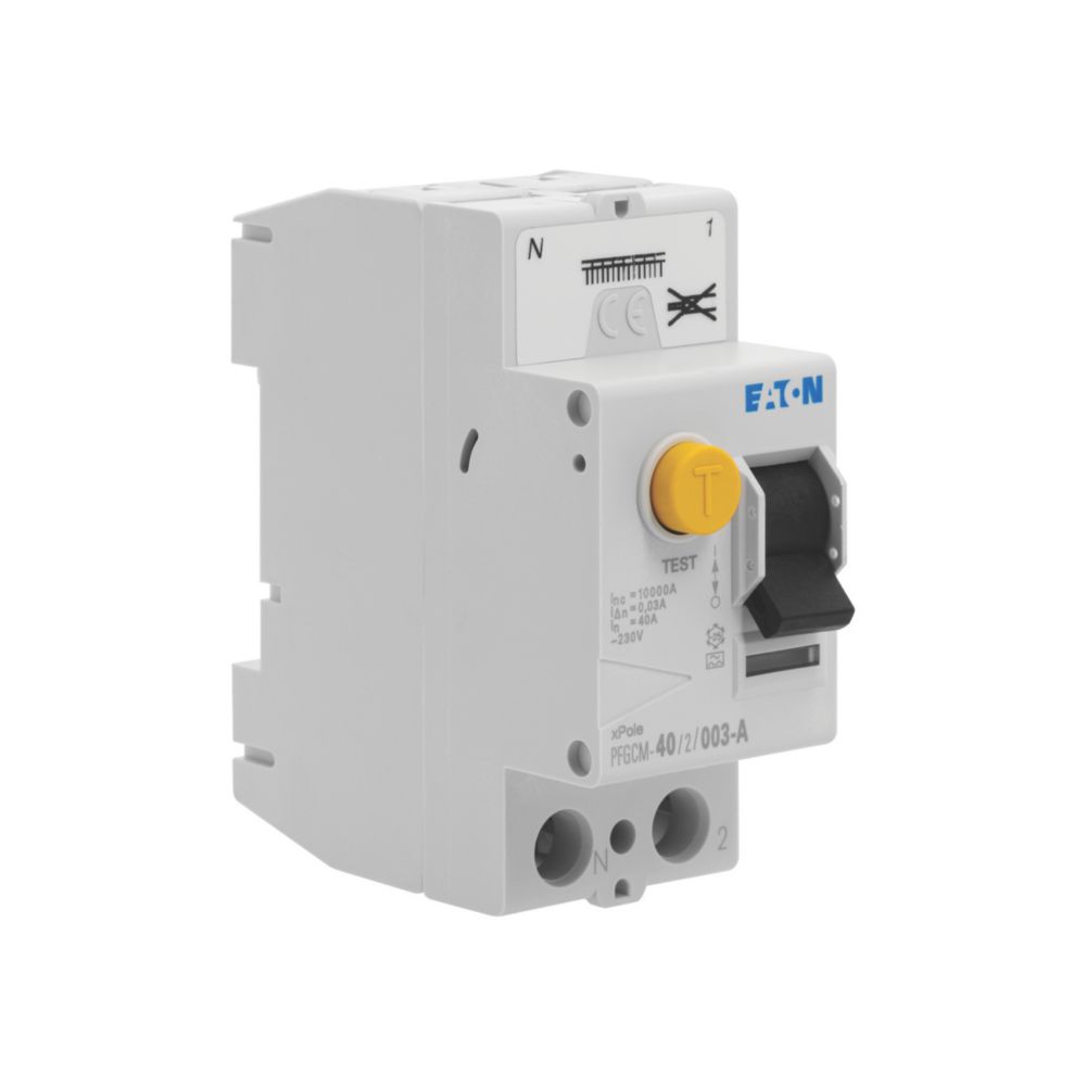 Interrupteur différentiel 40A type A 30mA 1P+N auto Eaton