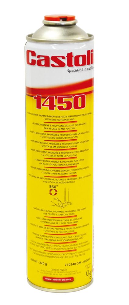 Cartouche de gaz de mélange butane/propane Castolin 220g