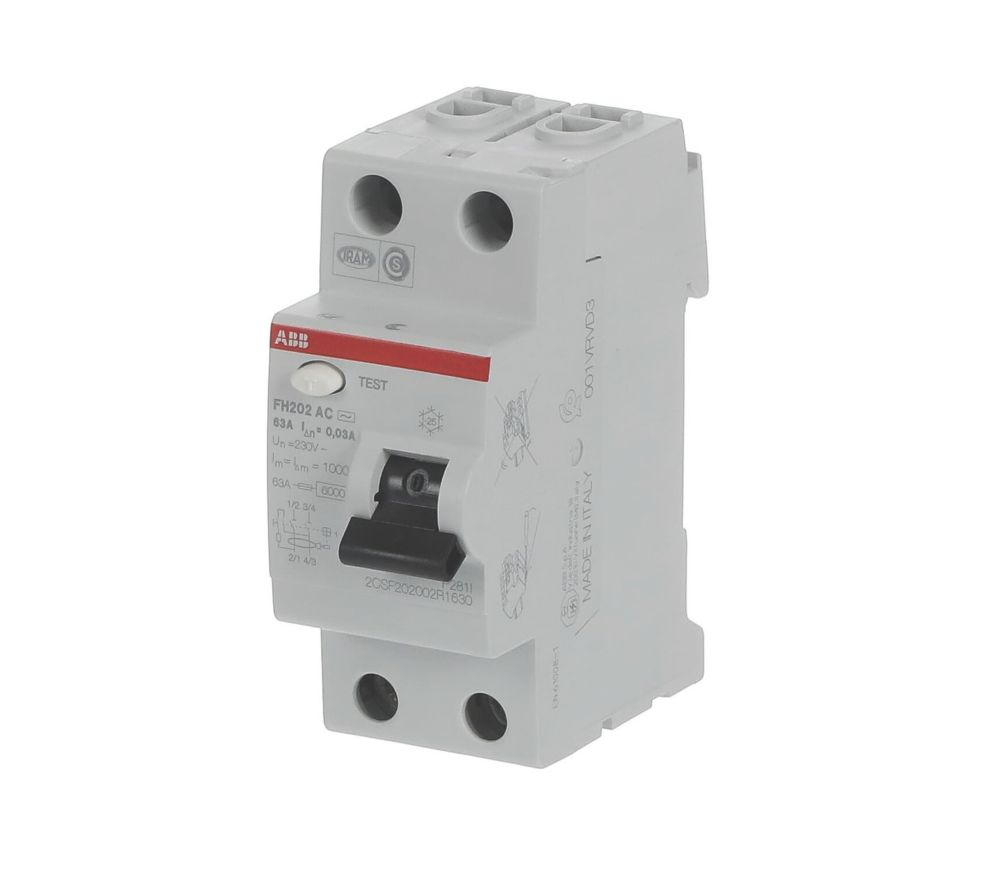 Interrupteur différentiel 63A type AC 30mA 1P+N à vis ABB