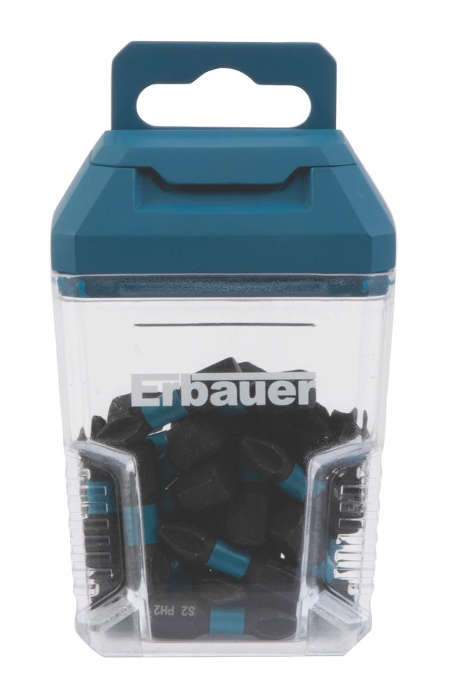 Jeu de 30 embouts de visseuse à choc PH2 à queue hexagonale Erbauer
