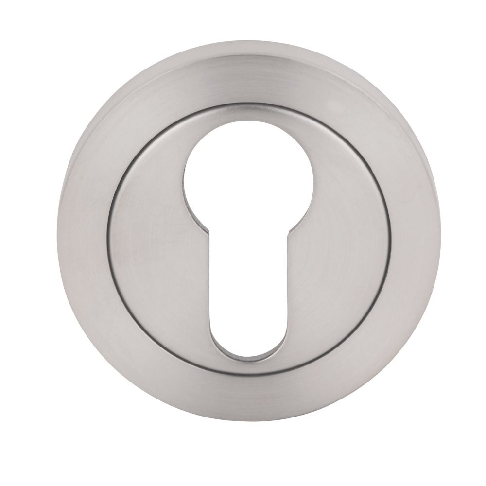Écusson Euro (à l'unité) Serozzetta en acier inoxydable satiné 52mm