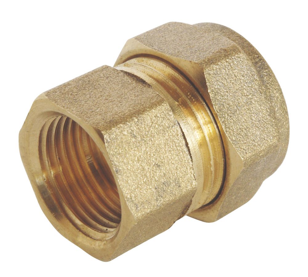 Raccord femelle bicône en laiton pour tube cuivre 14mm x 1/2" Somatherm