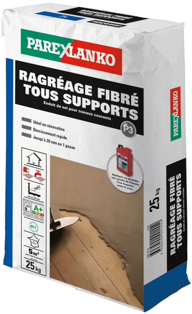 Ragréage fibré tous supports Parexlanko 25kg