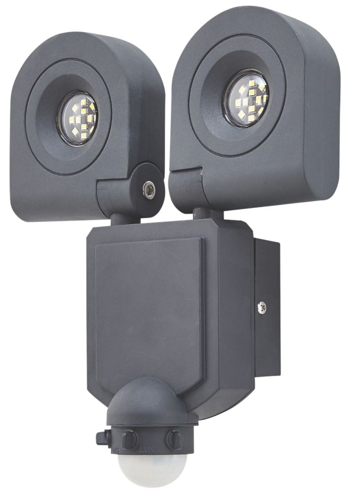 Projecteur LED extérieur anthracite LAP Dryden-2 avec détecteur 5000K IP44 1900lm