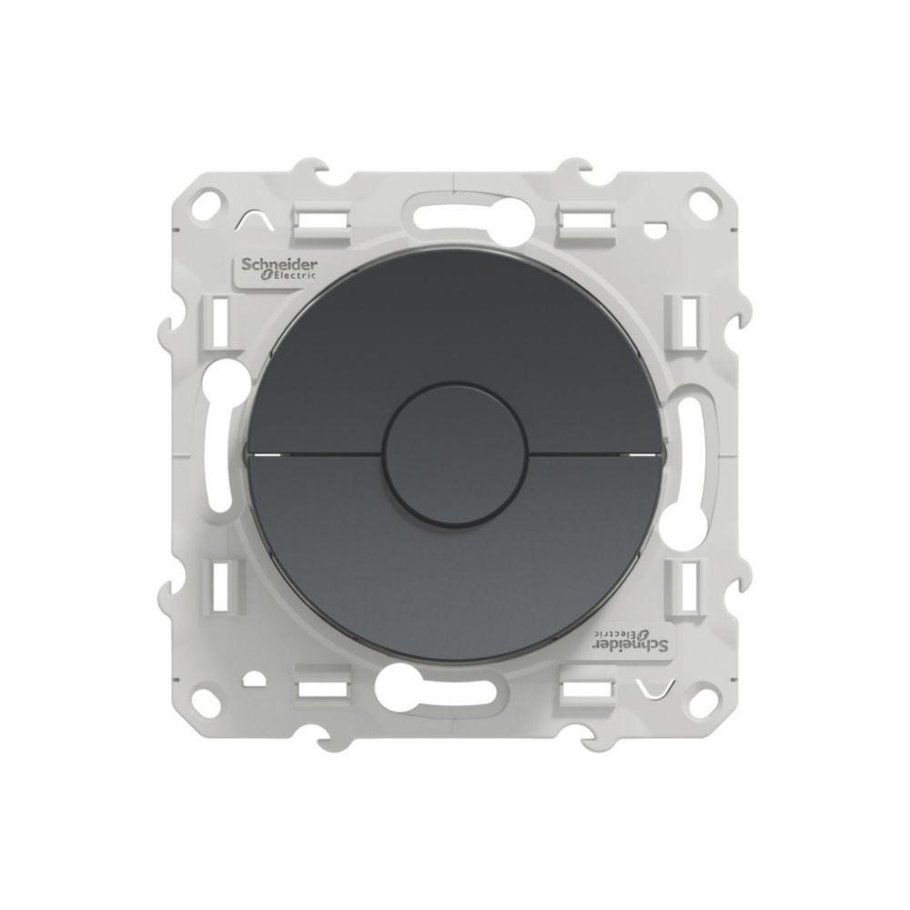 Interrupteur volet roulant 1 poste Odace Anthracite Schneider