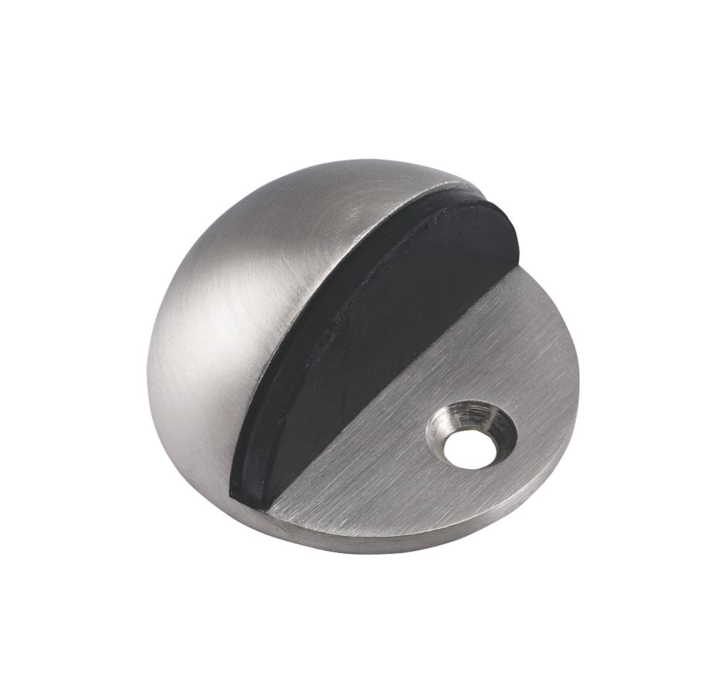 Butée de porte ovale Eclipse en acier inoxydable satiné