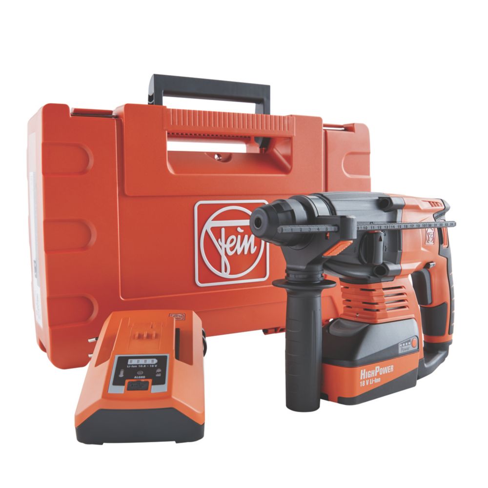 Perforateur SDS+ sans fil brushless Fein 18 5,2 3,1kg 18V 5,2Ah Li-ion haute puissance