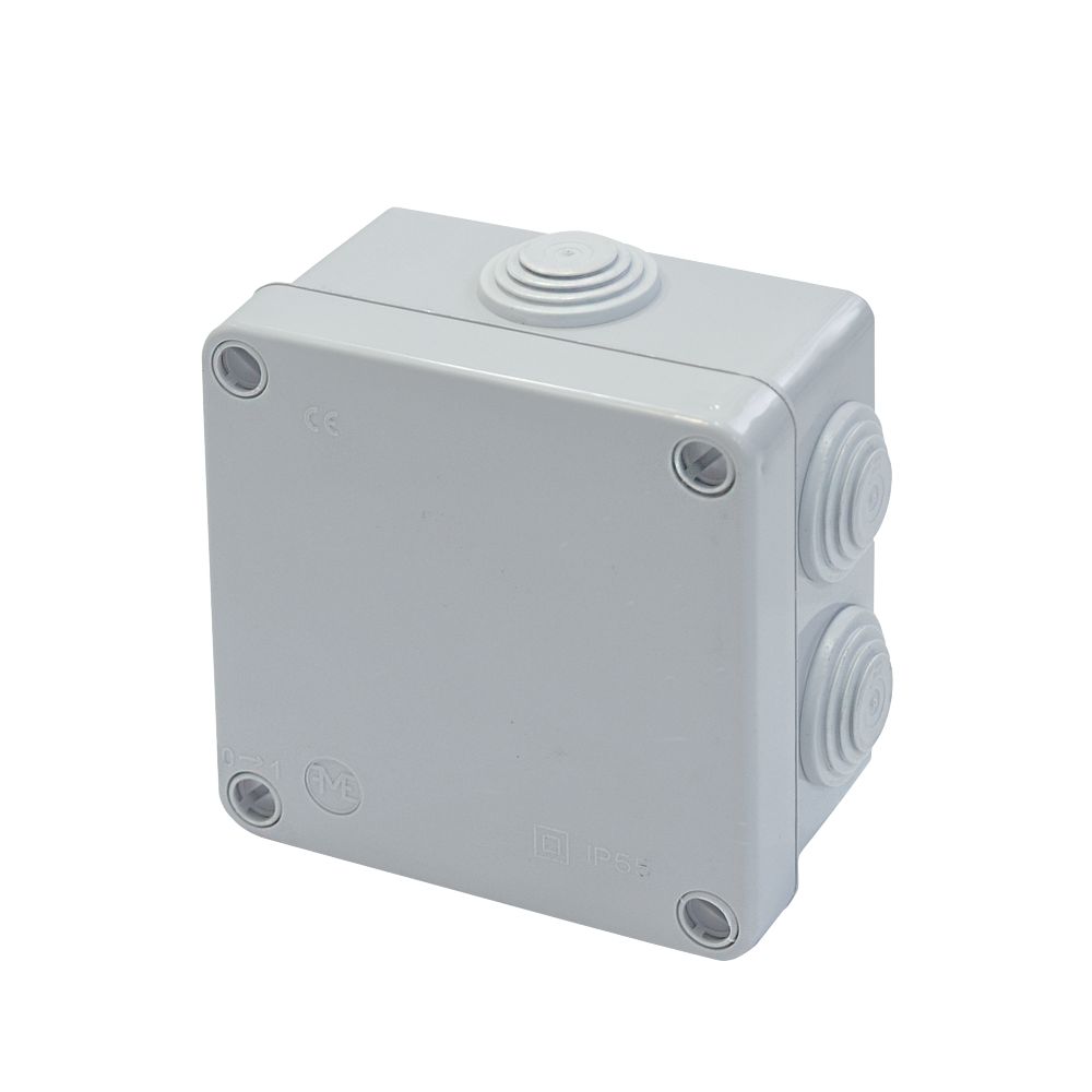 Boîte de dérivation carrée IP55 7 entrées 100x100x45mm Diall
