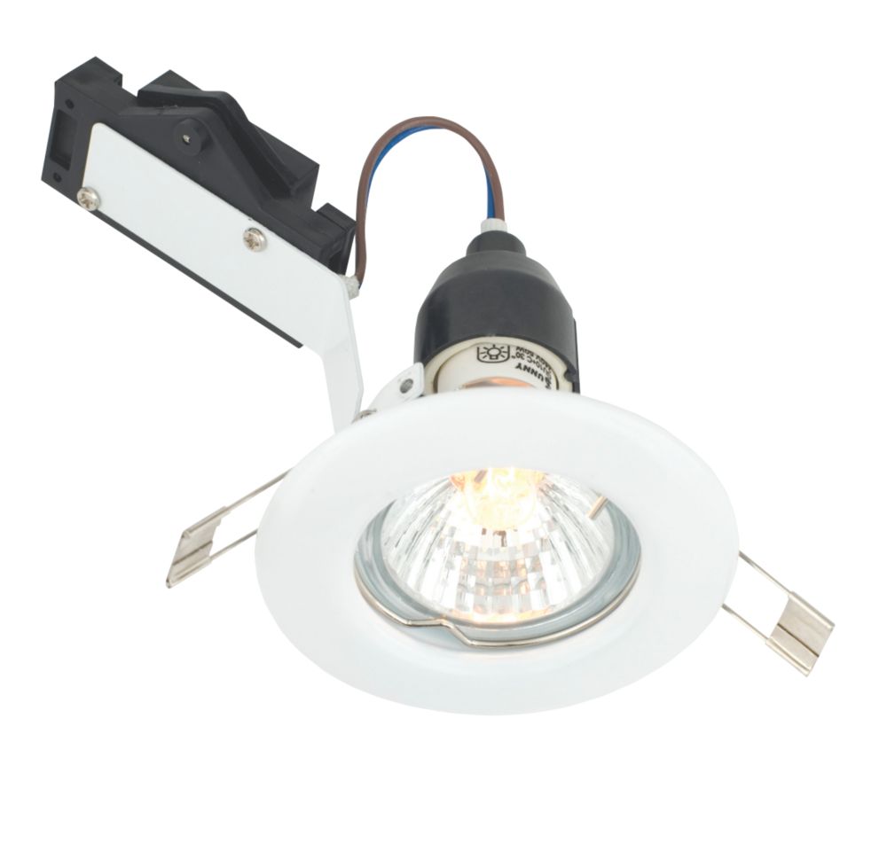 Spot fixe blanc brillant GU10 LAP tension d'alimentation secteur 50W