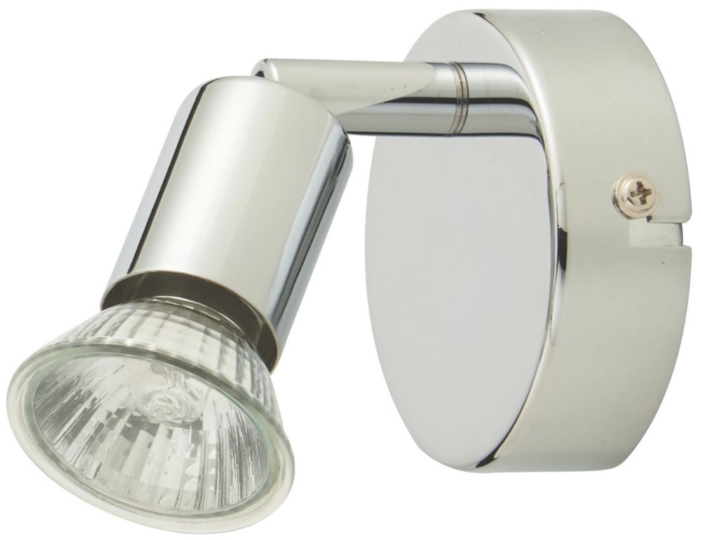 Applique murale ronde Sasha 1 lampe chrome