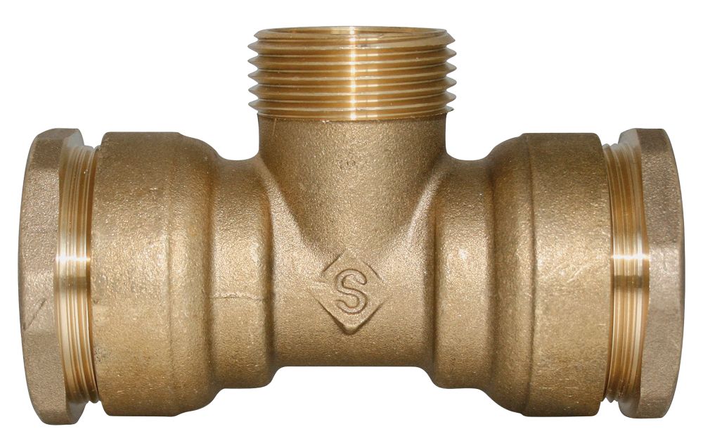 Raccord à compression en T mâle femelle en laiton Pronorm 40mm