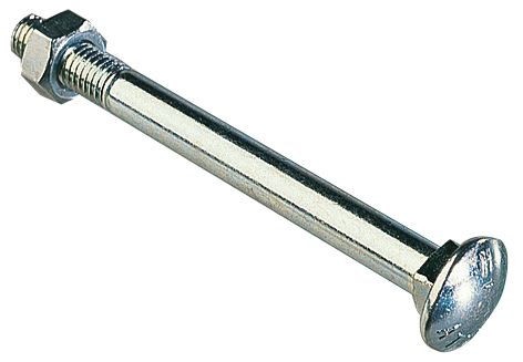 50 boulons à usage général Easyfix, acier au carbone, finition zinguée brillante M10 x 110mm