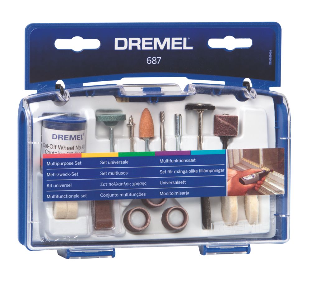 Kit de 52 accessoires d'outil de précision universels 687 Dremel