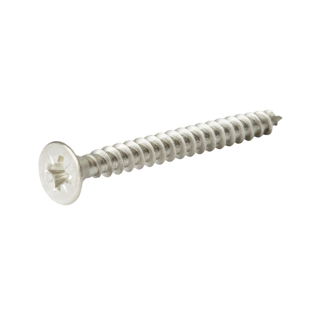 Vis à bois en acier inoxydable A2 pozidriv 5x50 mm - 200 pièces