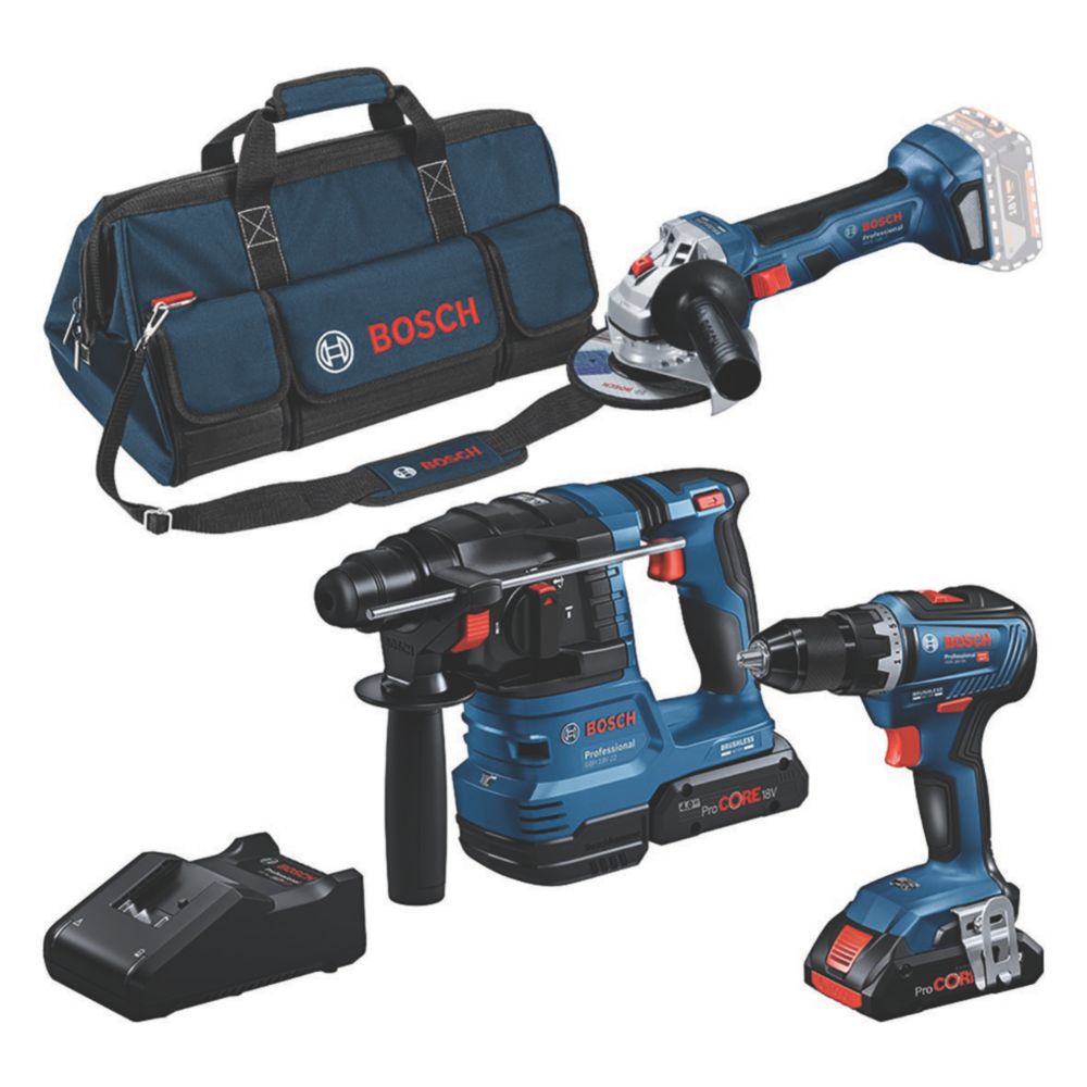 Pack de 3 outils sans fil brushless Bosch 18V Li-ion Coolpack 2 x 4,0Ah