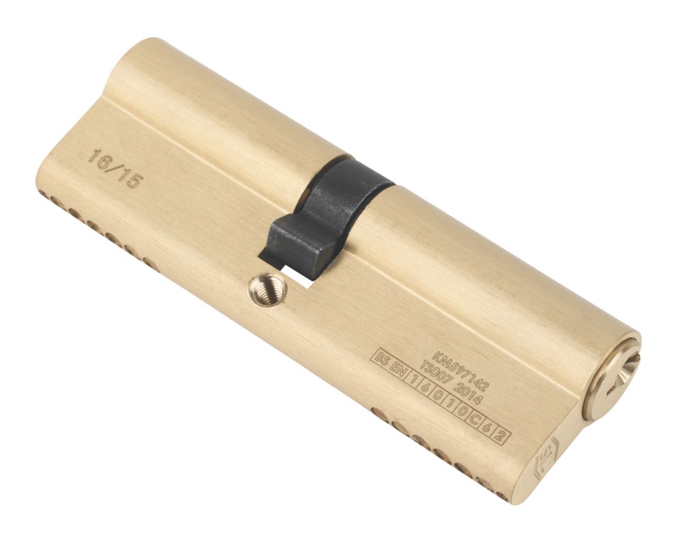 Serrure à double cylindre européen à 6 points Smith & Locke 1* 45-50 (95mm), laiton poli