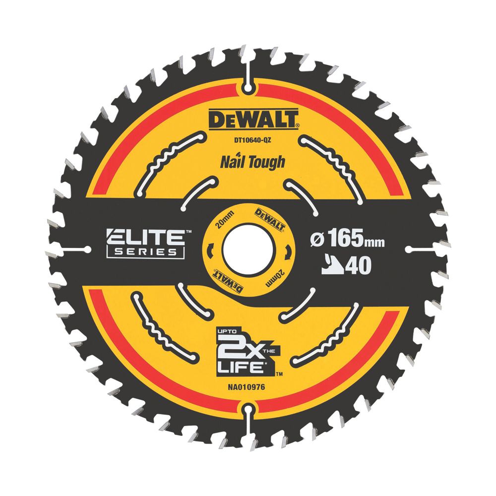 Lame de scie circulaire de finition 165 x 20mm 40 dents Extreme DeWalt