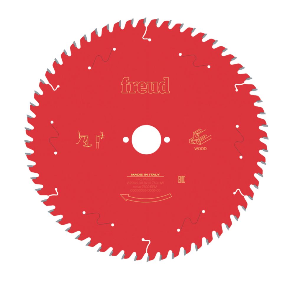 Lame de scie circulaire 250 x 30mm 60 dents Freud