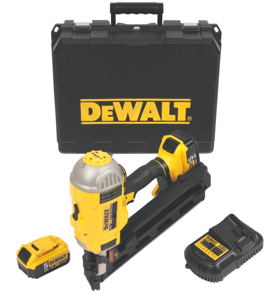 Cloueur de charpente sans fil brushless DeWalt DCN69P2-QW 90mm 18V Li-Ion XR 2 x 5Ah