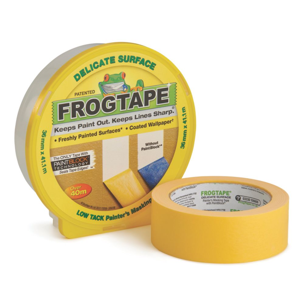 Ruban de masquage surfaces délicates pour peinture Frogtape 41m x 36mm