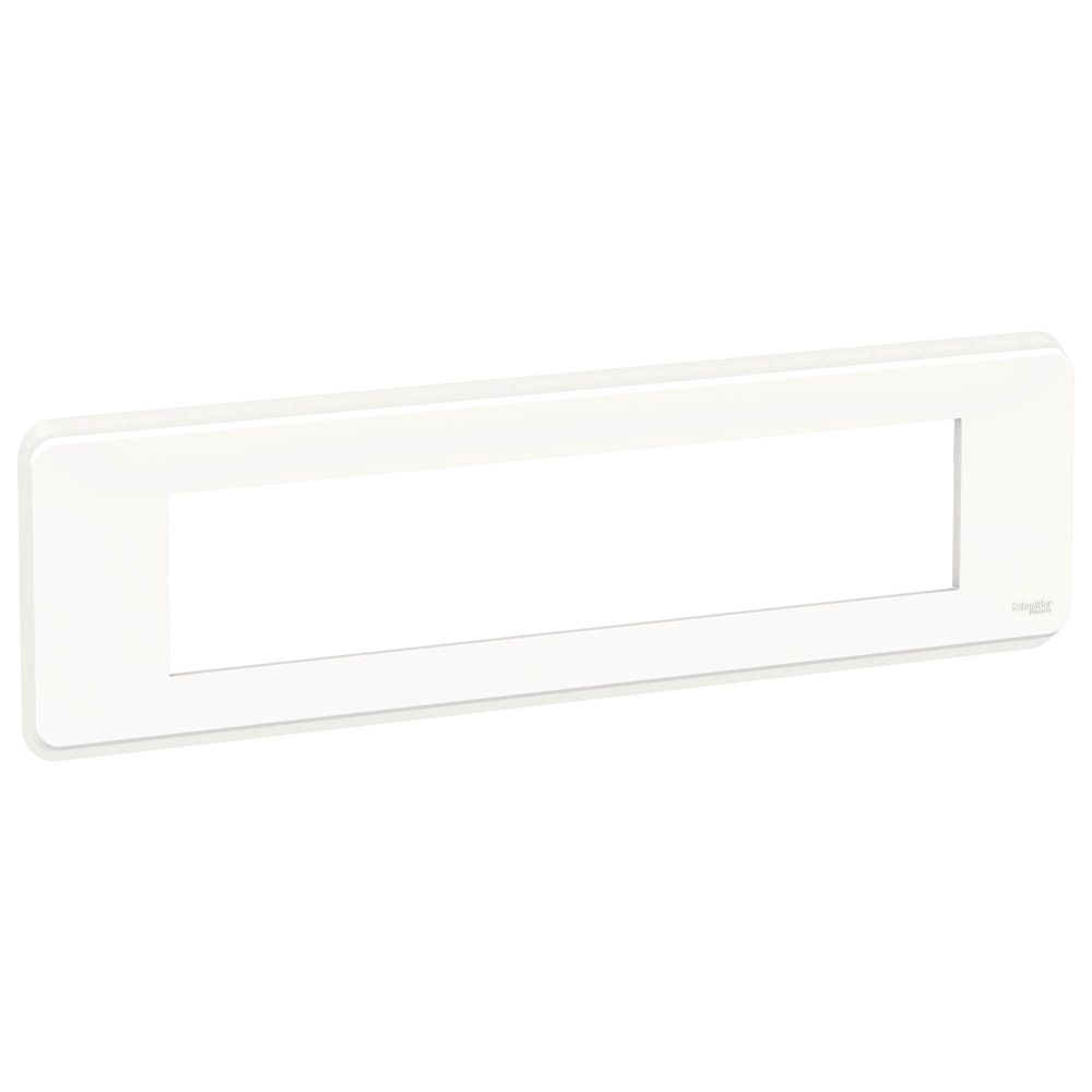Plaque de finition 5 postes 10 modules Unica Blanc Schneider