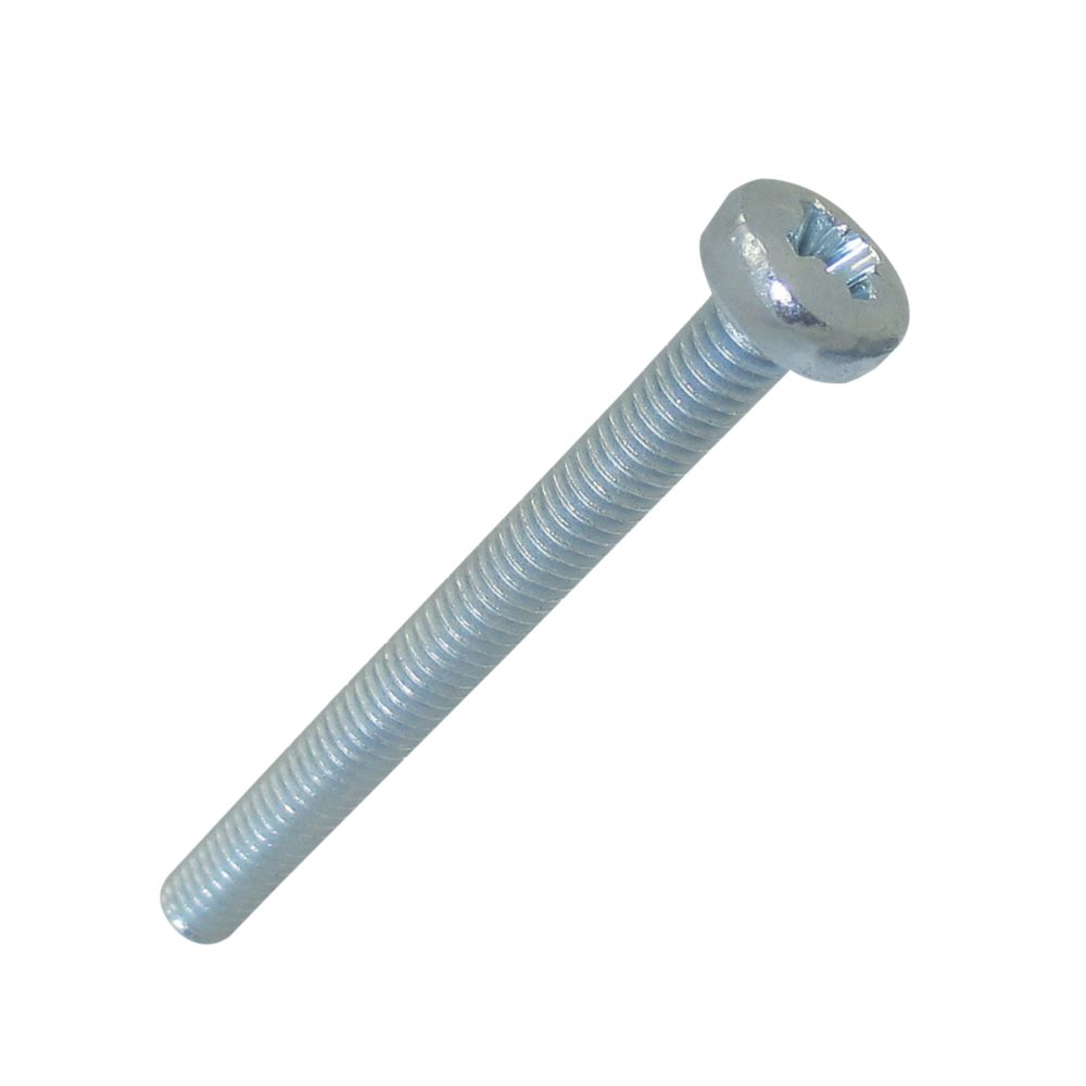 25 vis à métaux à tête cylindrique zinguées brillantes Easyfix M4 x 40mm