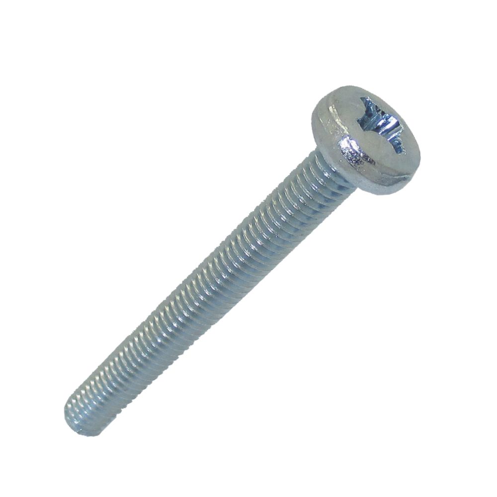 25 vis à métaux à tête cylindrique zinguées brillantes Easyfix M6 x 50mm