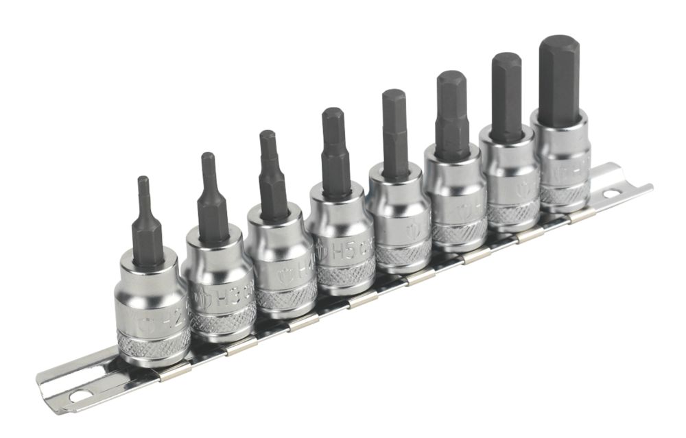 Rail de 8 douilles à embouts hexagonal Magnusson 3/8"