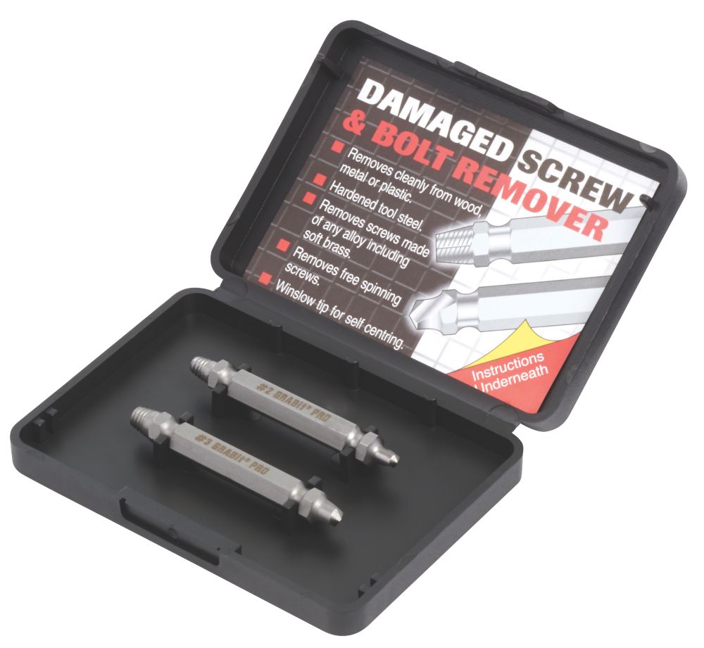 Coffret de 2 extracteurs de vis et de boulons endommagés Grabit Pro Trend