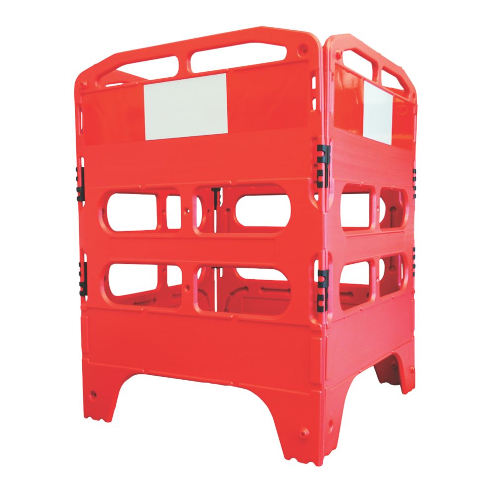 Barrière piétonne polyvalente en 4 parties Melba Swintex rouge