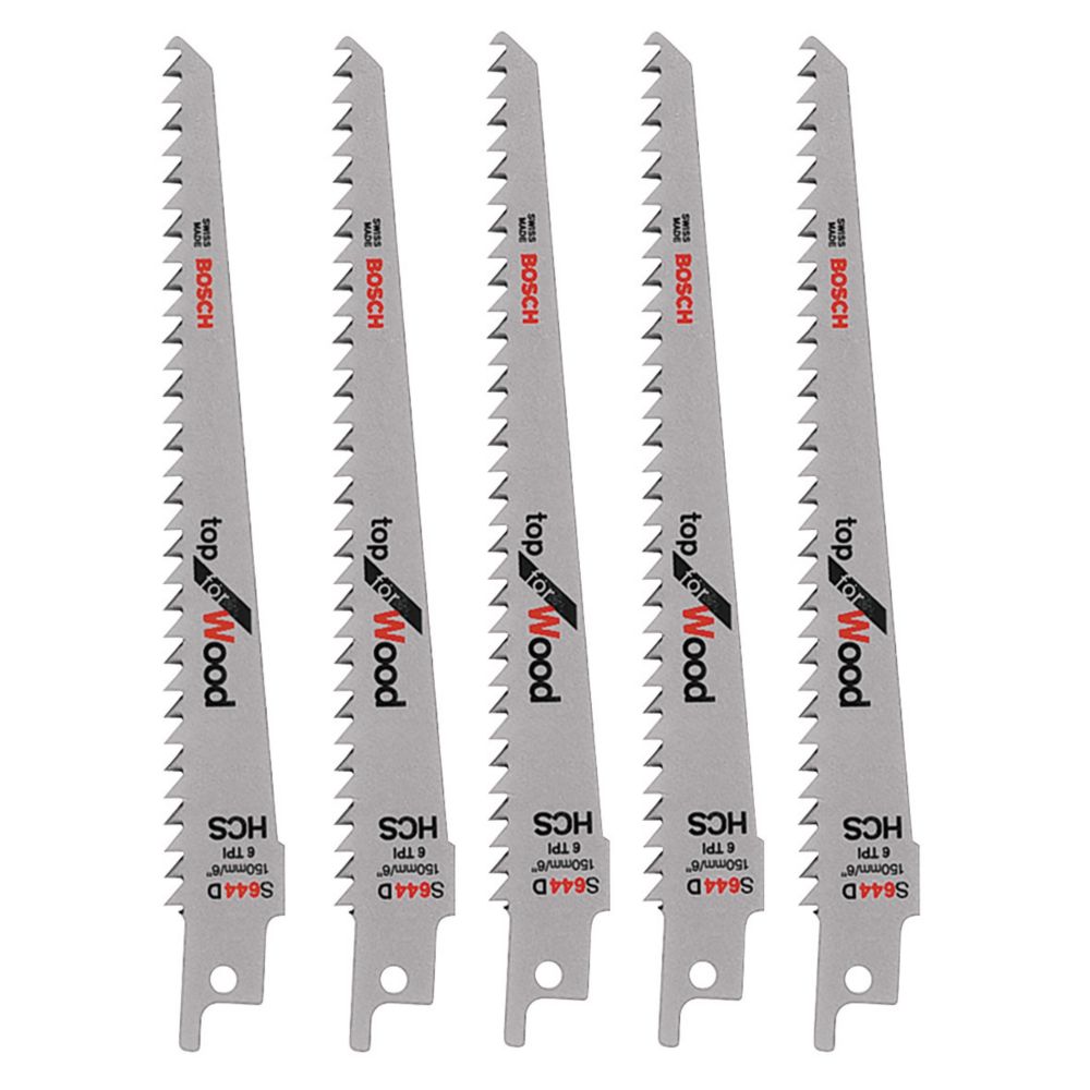 Lot de 5 lames pour scie sabre 150mm S644D Bosch