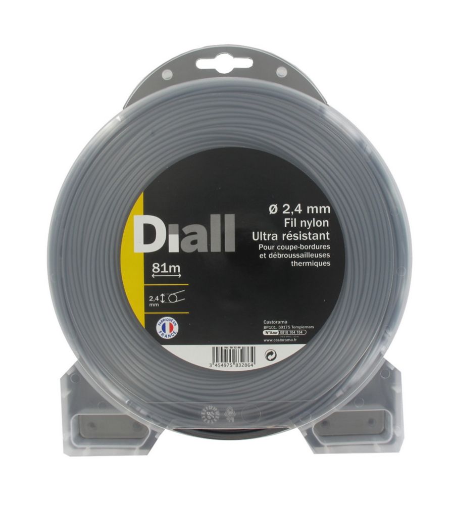 Fil de nylon titanium Diall Ø2,4mm 81m
