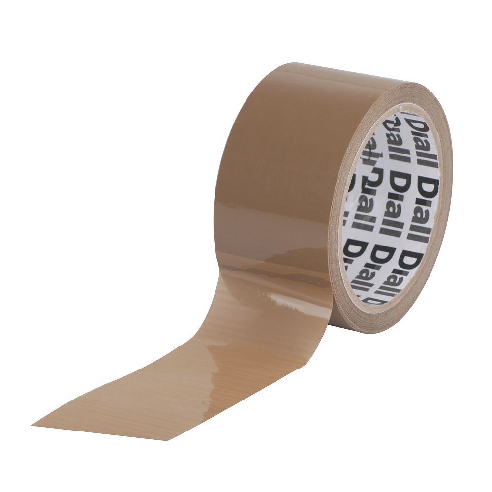 Ruban adhésif d'emballage Diall marron 50m x 50mm