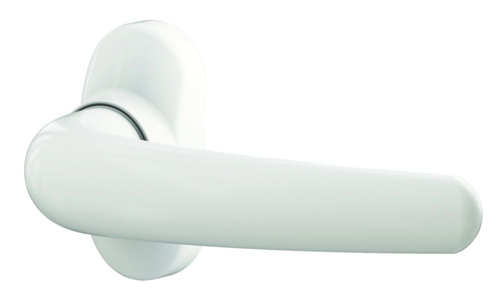 Ensemble de 2 poignées à levier sur rosace réversibles étroites C8 R9010B Assa Abloy Scoot 6430 blanc