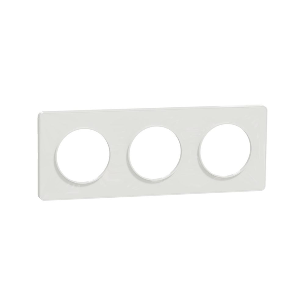 Plaque de finition 3 postes Odace Touch Blanc Schneider