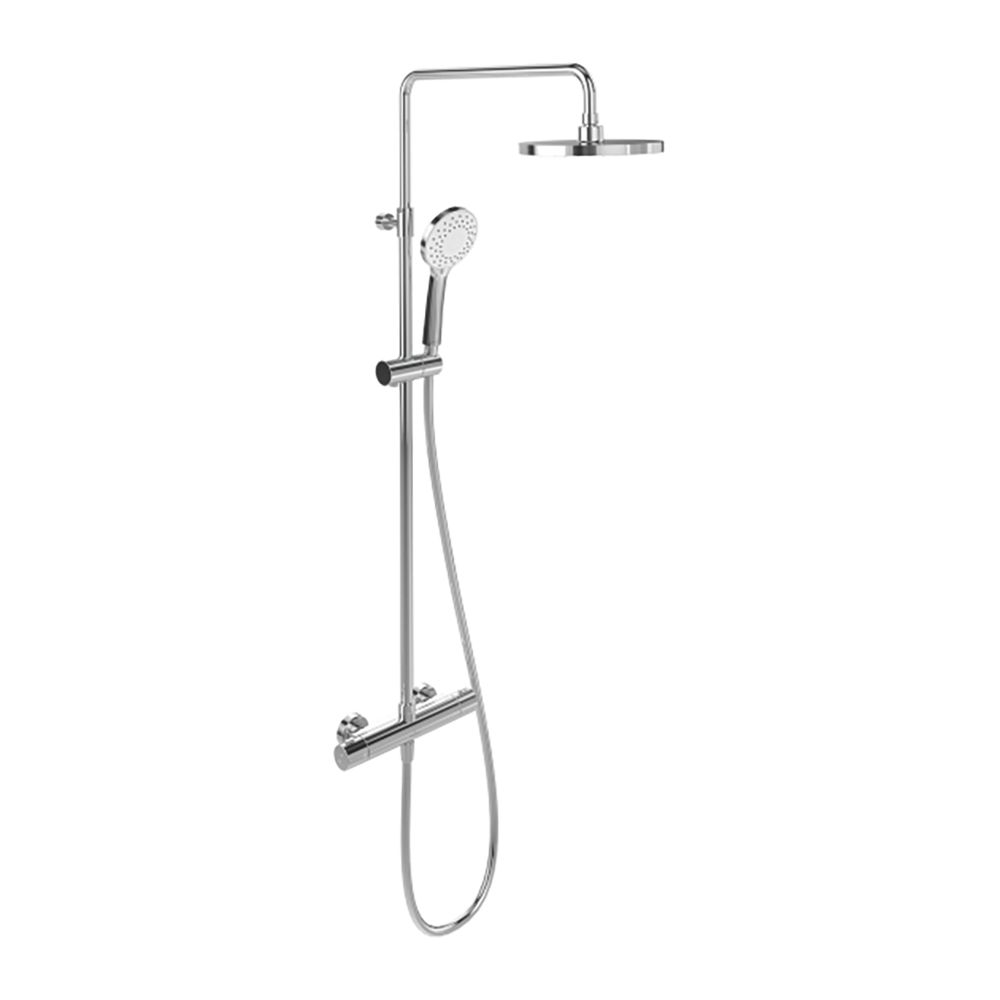 Colonne de douche thermostatique, flexible HP/combi mural chromé Villeroy & Boch