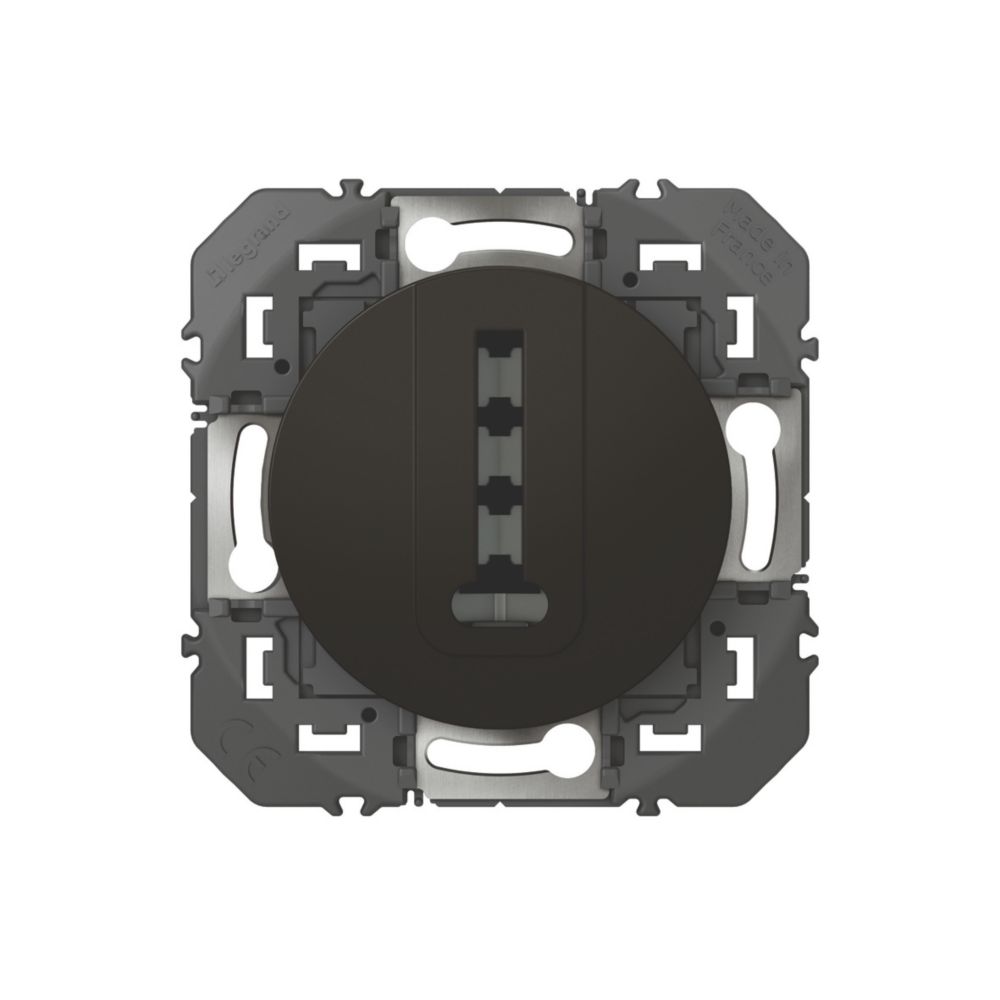Prise téléphone 1 poste Dooxie noir Legrand