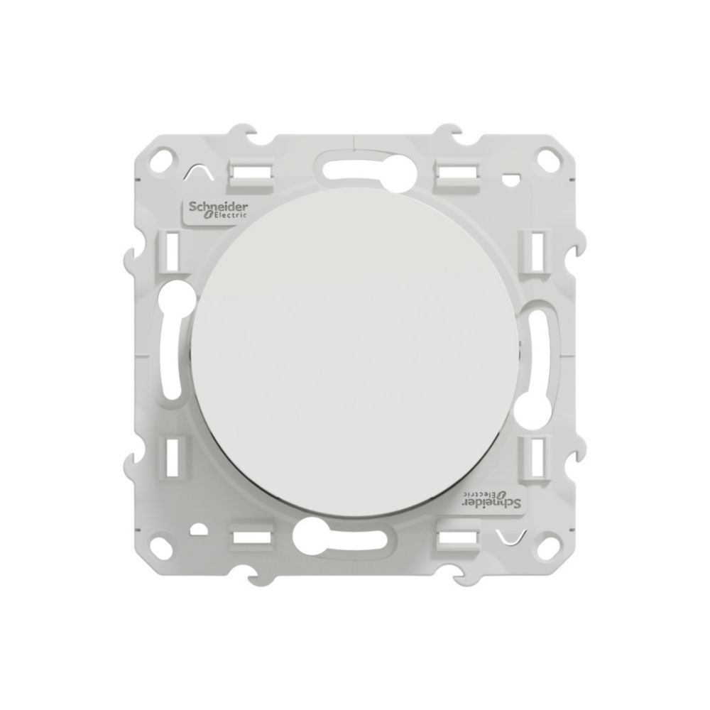 Poussoir lumineux 1 poste Odace Blanc Schneider