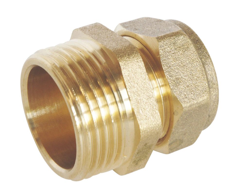 Raccord mâle bicône en laiton pour tube cuivre 16mm x 1/2" Somatherm