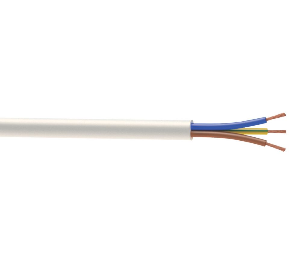 Câble électrique souple HO5VV-F 3G1,5 mm² 25m blanc