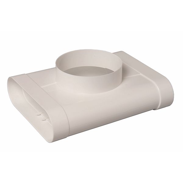 Connecteur Aldes 204 x 60mm plat vers 125mm rond 200mm