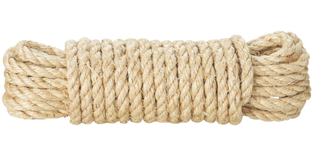 Corde torsadée Diall naturelle 10mm x 10m