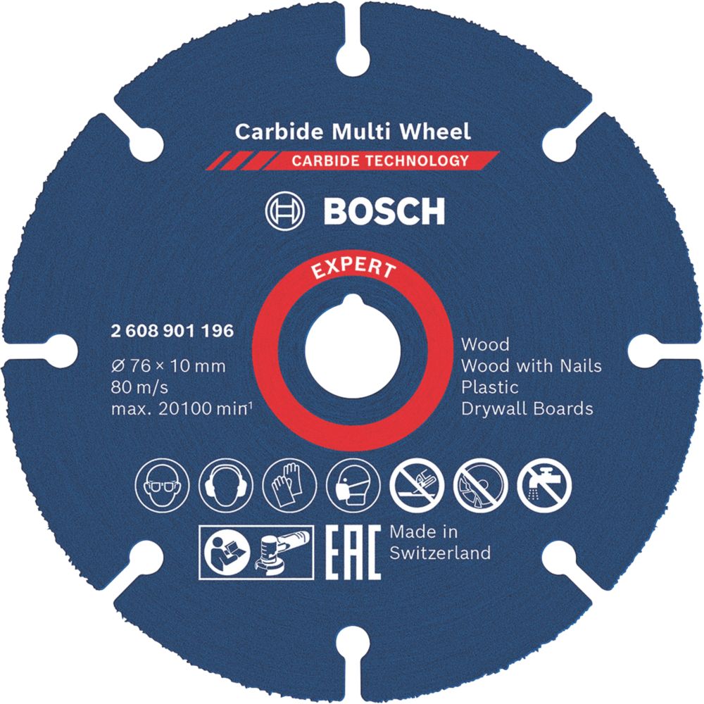 Disque à tronçonner multi-matériaux Expert 76mm x 10mm Bosch