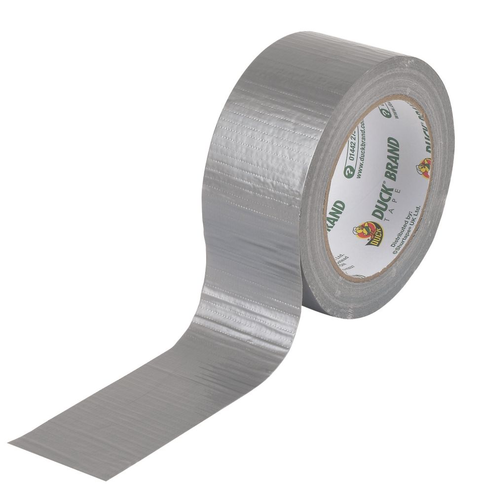 Ruban adhésif toilé maille 50 Duck Original argent 25m x 50mm