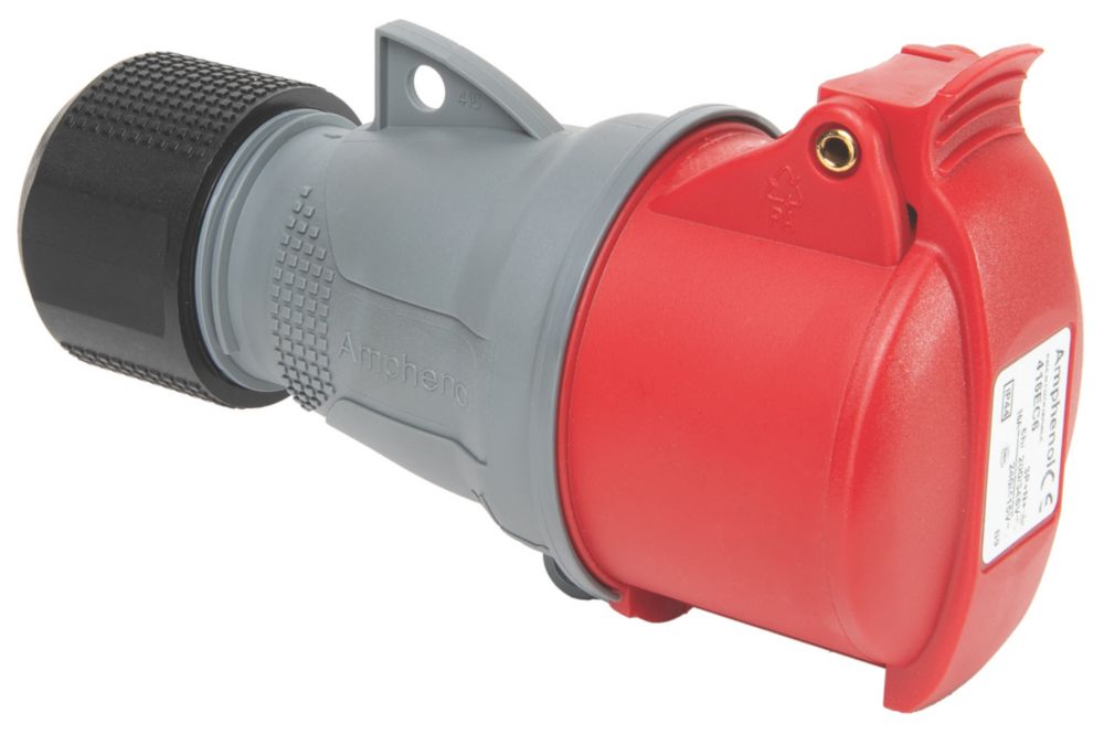 Prise mobile 4P+E 16A 415V rouge IP44 ABB