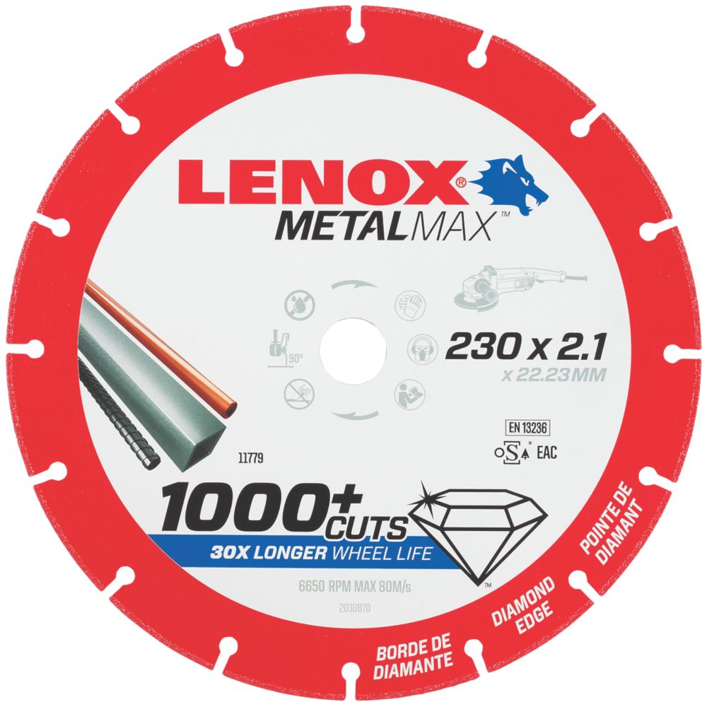 Disque diamant métal 230 x 22,2mm Lenox