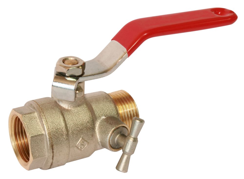 Vanne à sphère à purge manette plate MF 15/21 - 1/2" Pronorm