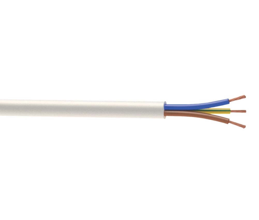 Câble électrique souple HO5VV-F 3G2,5 mm² 25m blanc